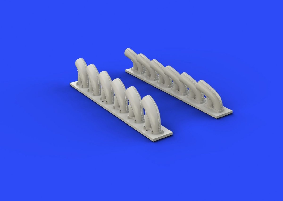 Eduard 632081 P-39Q/ N exhaust stacks KITTY HAWK 1/32 – immagine 2