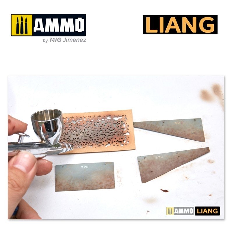 Liang 0001 Weathering Airbursh Stencils – immagine 2
