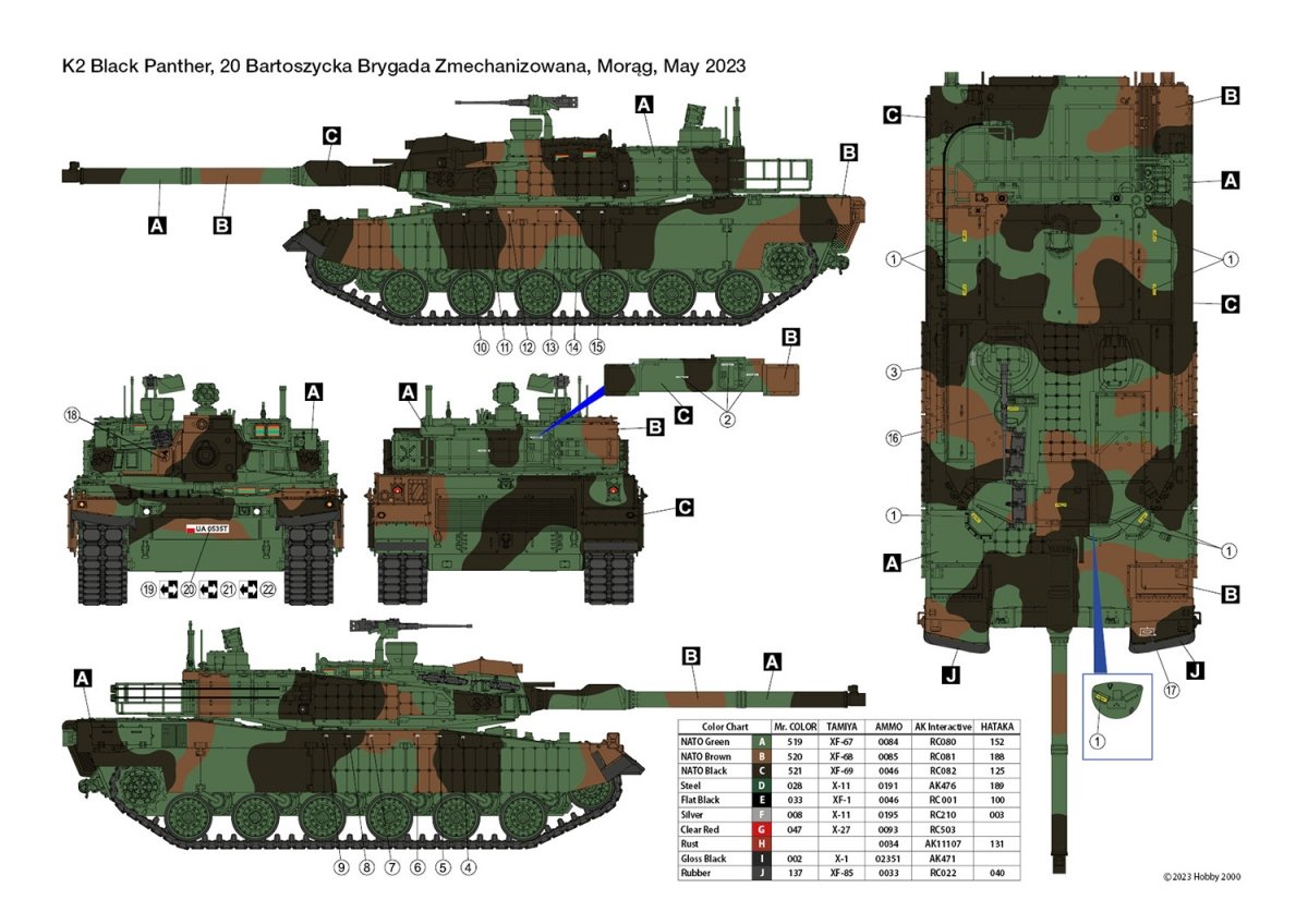 Hobby 2000 35004 K2 &amp;quot;Black Panther&amp;quot; Polish Army ( ACADEMY + CARTOGRAF ) 1/35 – Bild 2