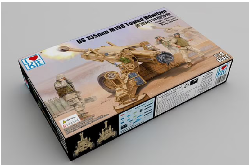 J&amp;#39;adore le kit 61602 US M198 Obusier tracté de 155 mm à l&amp;#39;échelle 1/16