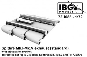 IBG 72U085 Spitfire Mk.I-Mk.V and PR Type A/B/C/E exhaust (standard) 1/72