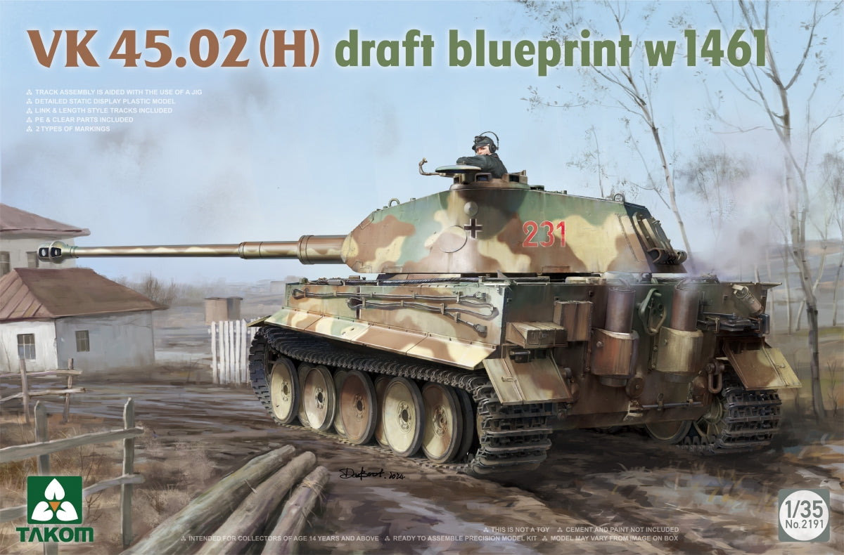 Plan préliminaire Takom 2191 VK45.02(H) w1461 1/35