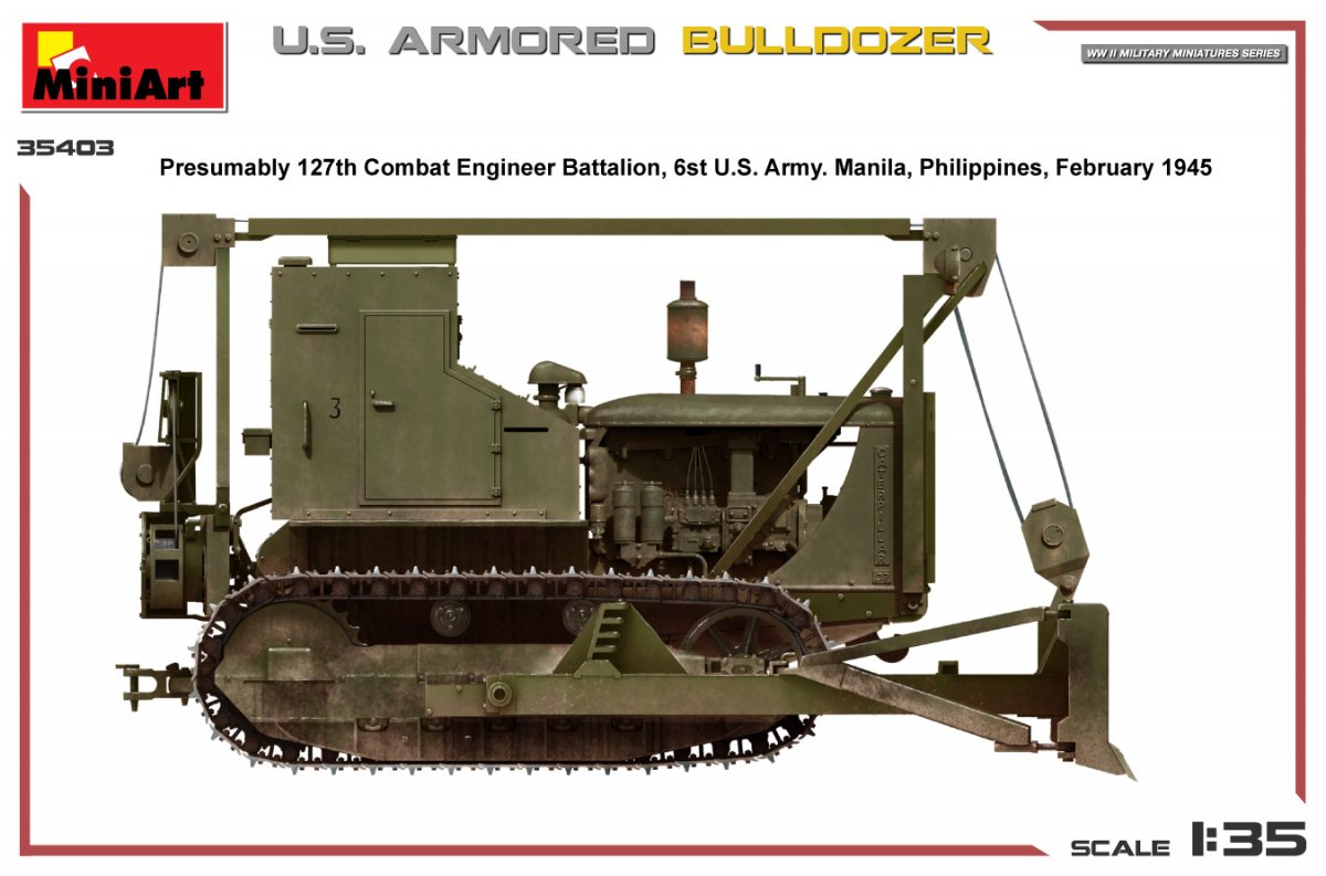 MiniArt 35403 U.S. ARMORED BULLDOZER 1/35 – zdjęcie 7