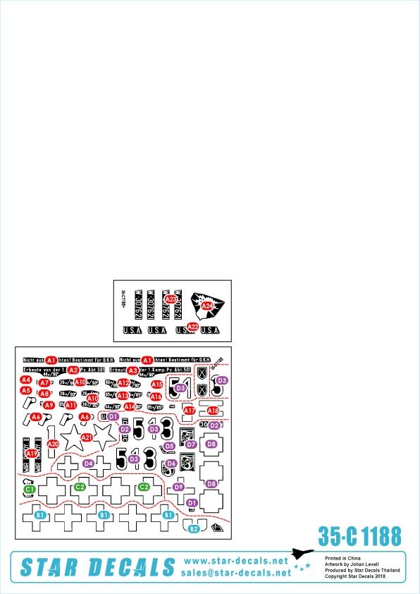 Star Decals 35-C1188 German Sherman 1/35 – image 2