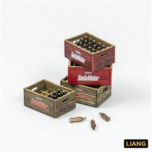 Liang 0433 Beer Soda Bottle Crates WWII x 4 1/35 – Bild 2