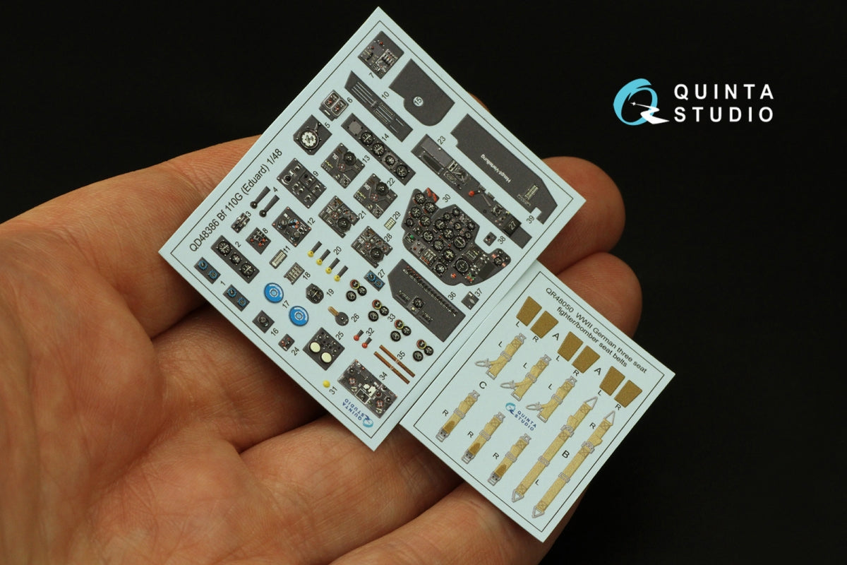 Quinta Studio QD48386 BF 110G 3D-Printed &amp;amp; coloured Interior on decal paper (Eduard) 1/48 – immagine 5