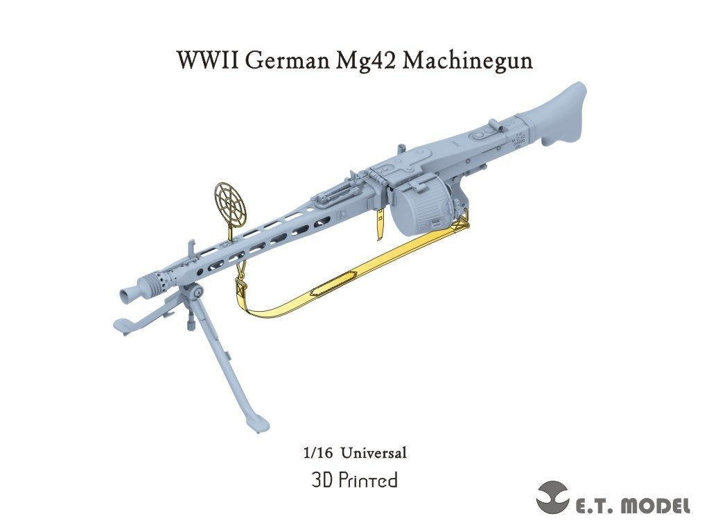 ET Model P16-003 WWII German Mg42 Machinegun (3D Printed) 1/16