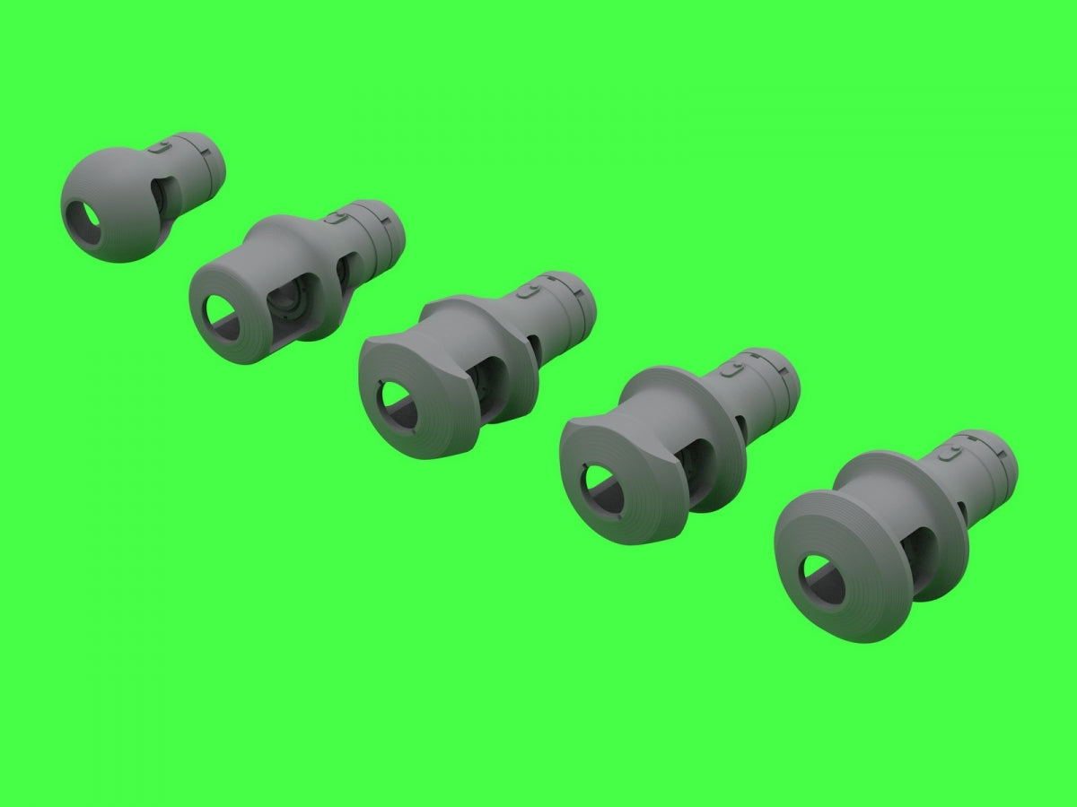 Master GM-72-039 Muzzle brake set for German 7.5cm PaK/KwK/StuK 40 guns (5 types) 1/72 – image 4