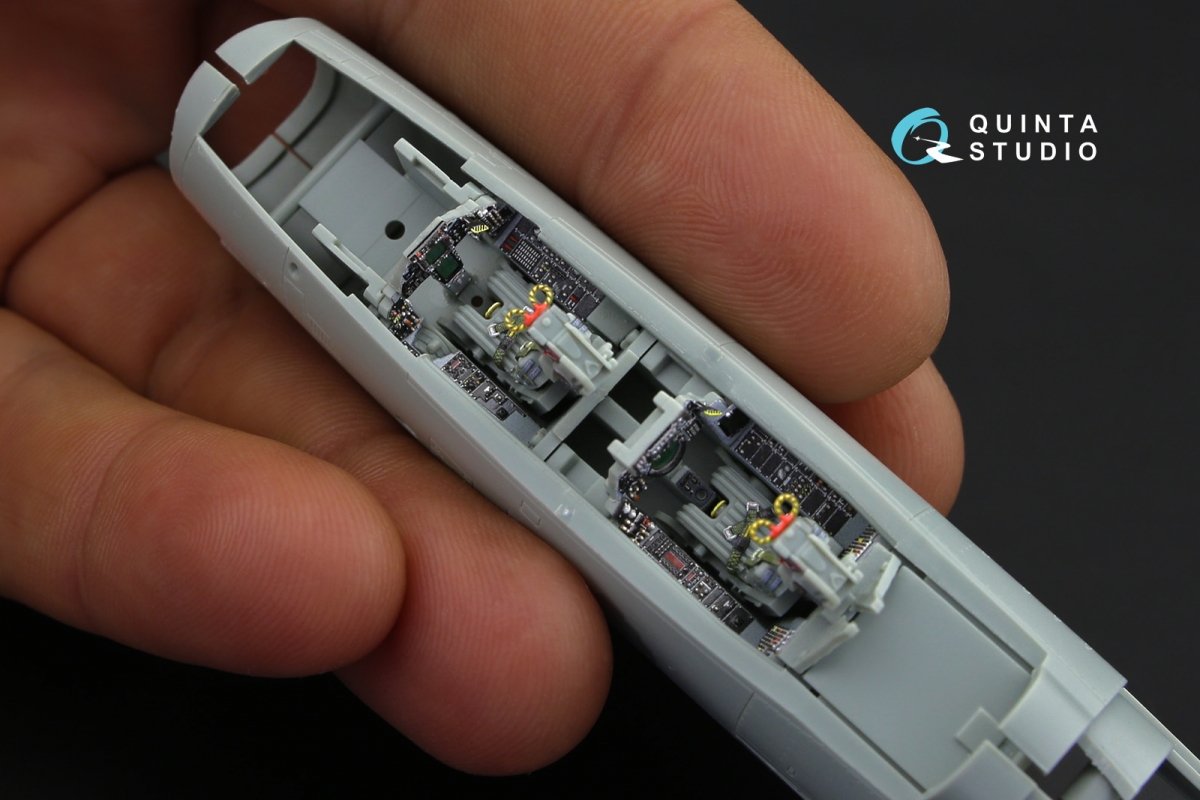 Intérieur imprimé en 3D et coloré sur papier décalcomanie Quinta Studio QD72024 F-14A (pour maquette Academy) au 1/72 – image 3
