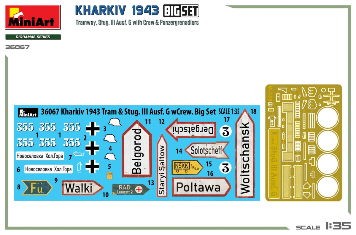 Miniart 36067 Kharkiv 1943: Tram &amp;amp; Stug. III Ausf. G w/Crew. BIG SET 1/35 – zdjęcie 10
