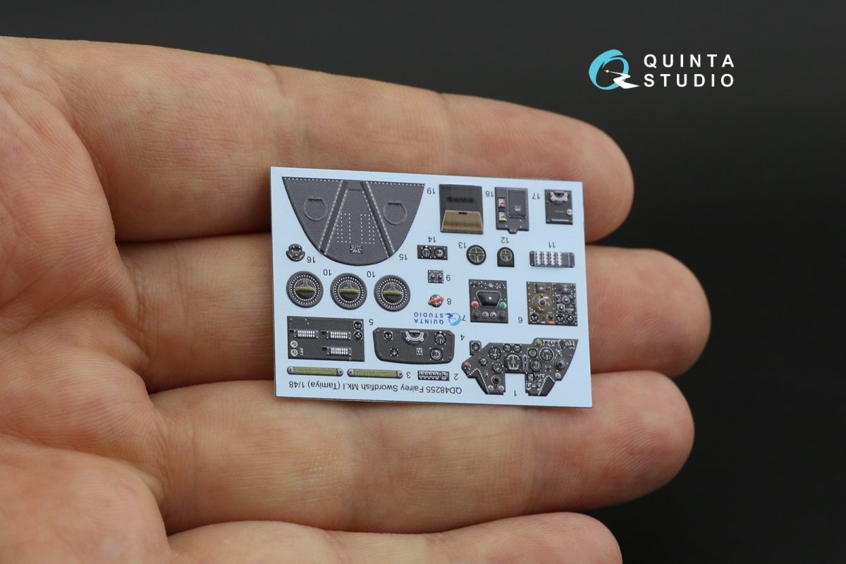 Quinta Studio QD48255 Swordfish Mk.I 3D-Printed &amp;amp; coloured Interior on decal paper ( Tamiya ) 1/48 – zdjęcie 9