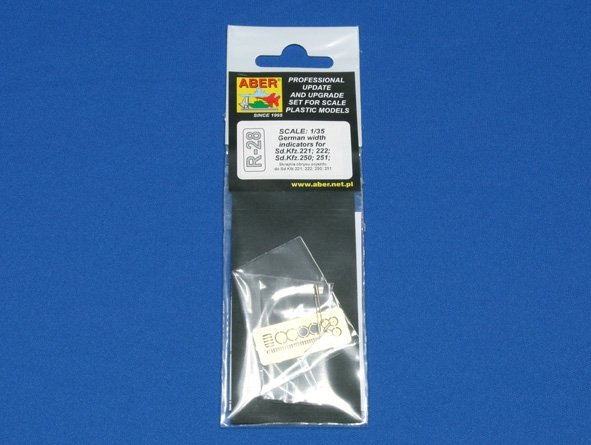 Aber R-28 German width indicator for Sd.Kfz.231; 232; 250; 251 (4 pcs.) 1/35 – immagine 3