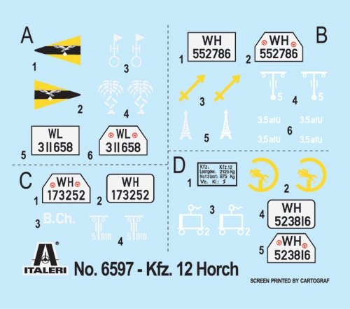 Italeri 6597 Horch 901 Typ 40 Kfz.12 1/35 – imagen 3