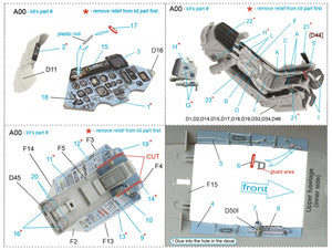 Quinta Studio QD32088 Su-27 3D-Printed &amp;amp; coloured Interior on decal paper (Trumpeter) (full version) 1/32 – immagine 2