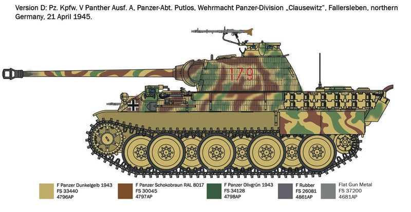 Italeri 7018 Sd.Kfz. 171 Pz.Kpfw. V Panther Ausf. A 1/72 – Bild 7