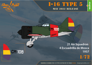 Clear Prop! CP72023 I-16 Type 5 In the sky of Spain STARTER KIT 1/72 – Bild 9
