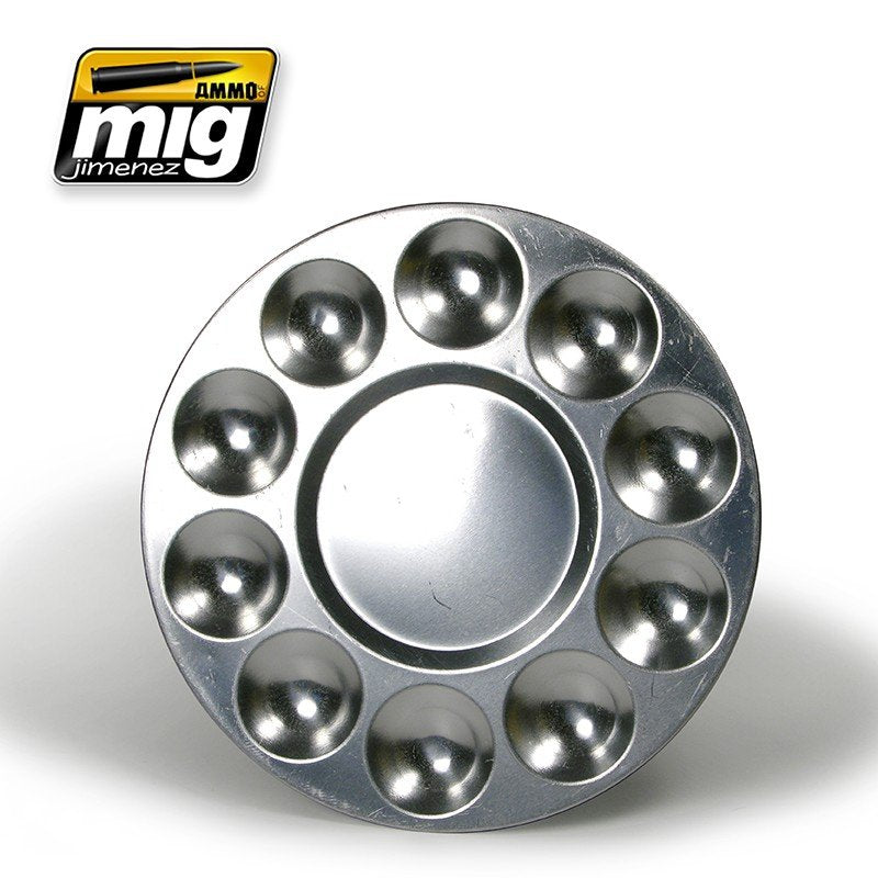 AMMO of Mig Jimenez 8009 ALUMINIUM PALLET (10 WELLS)