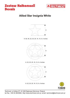 Techmod 72809 - Allied Star Insignia White 1/72 – Bild 2