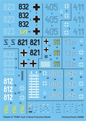 Techmod 35008 - Pz.Kpfw.VI Tiger Ausf.E (Modèle de production précoce) (1/35)