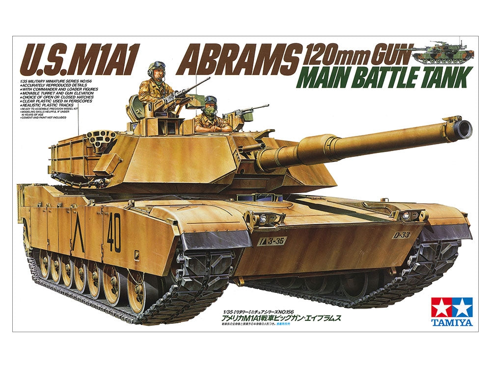 Tamiya 35156 U.S. M1A1 Abrams 120mm Gun Main Battle Tank 1/35 – immagine 2
