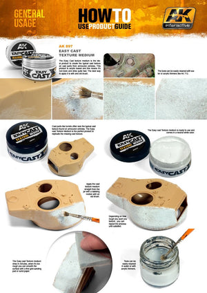AK Interactive AK897 EASY CAST TEXTURE (75ml) – immagine 2
