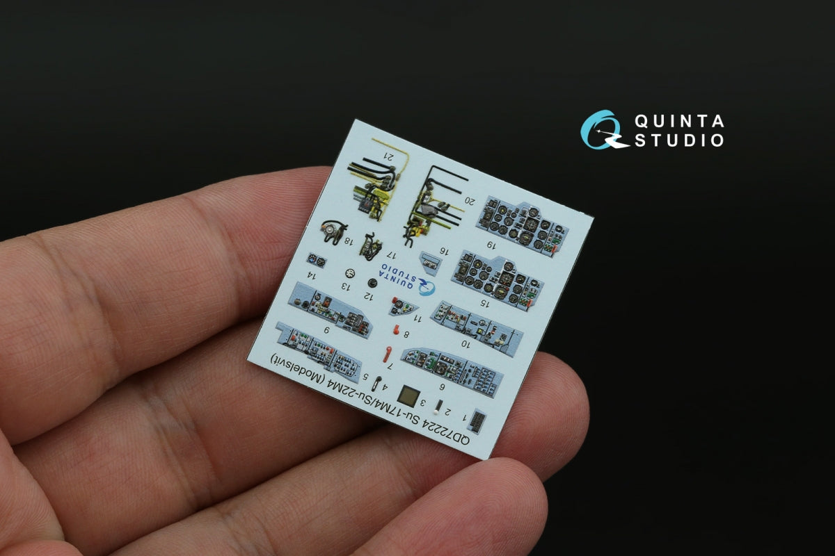 Quinta Studio QD72224 Su-17M4/Su-22M4 3D-Printed &amp;amp; colored Interior on decal paper (Modelsvit) 1/72 – image 3