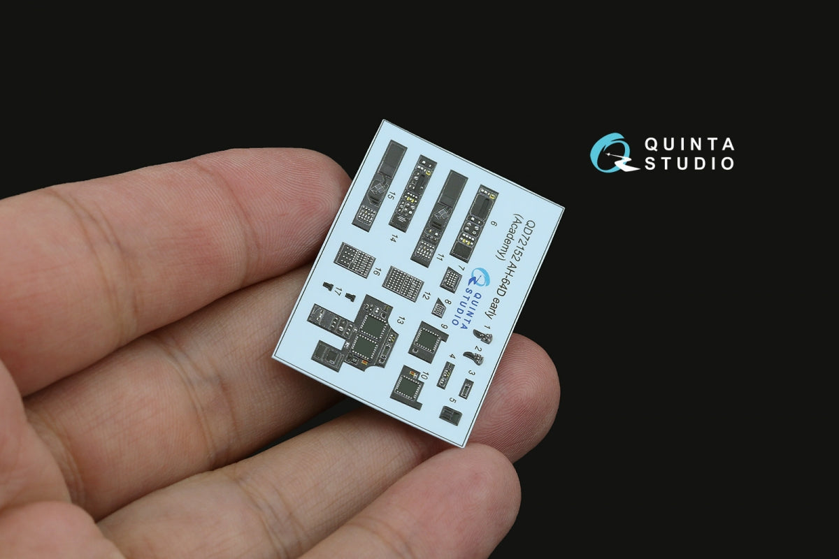 Quinta Studio QD+72152 AH-64D early 3D-Printed coloured Interior on decal paper (Academy)(with 3D-printed resin part) 1/72 – zdjęcie 5