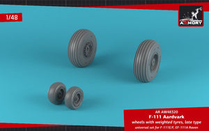Armory Models AW48320 F-111E/F Aardvark / EF-111A Raven wheels w/ weighted tyres 1/48 – Bild 2