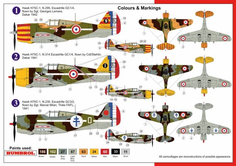 AZmodel AZ7575 Curtiss Hawk H-75C1 Over Africa 1/72 – immagine 2