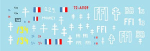 Star Decals 72-A1109 FFI # 2. Re-captured Beute-Panzers. French Resistance - Forces Françaises de l&amp;#39;Intérieur 1/72 – Bild 2