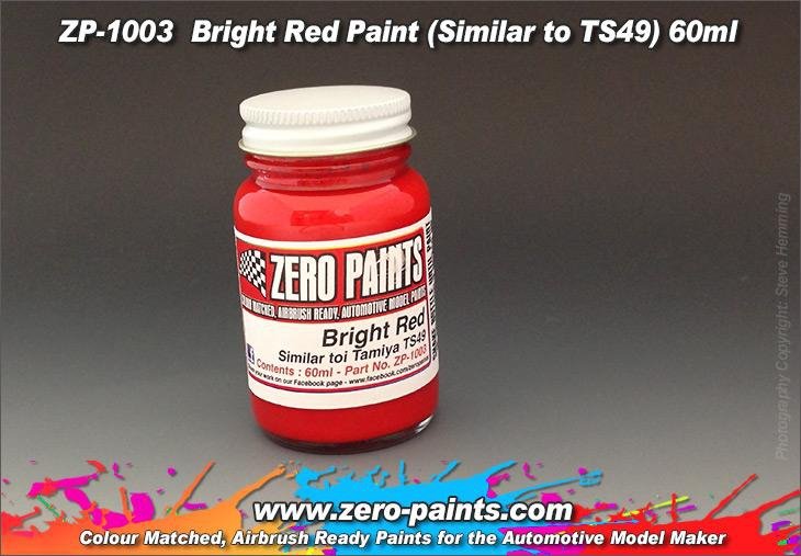 Peinture rouge vif Zero Paints ZP-1003 (similaire à TS49) 60 ml
