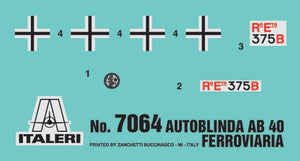 Italeri 7064 Autoblinda AB 40 Ferroviaria 1/72 – immagine 4