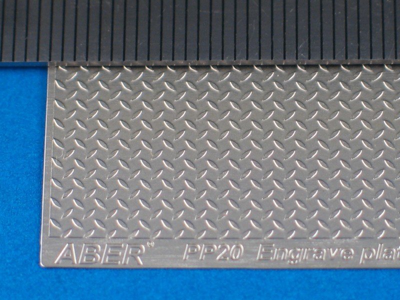 Aber PP20 Engrave plate (140 x 77 mm) - modern type 1x1 strips 1/24/25