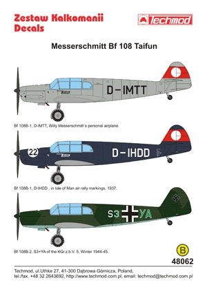 Techmod 48062 - Messerschmitt Bf 108 Taifun 1/48 – zdjęcie 2
