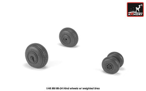 Armory Models AW48031 Mil Mi-24 Hind wheels w/ weighted tires 1/48