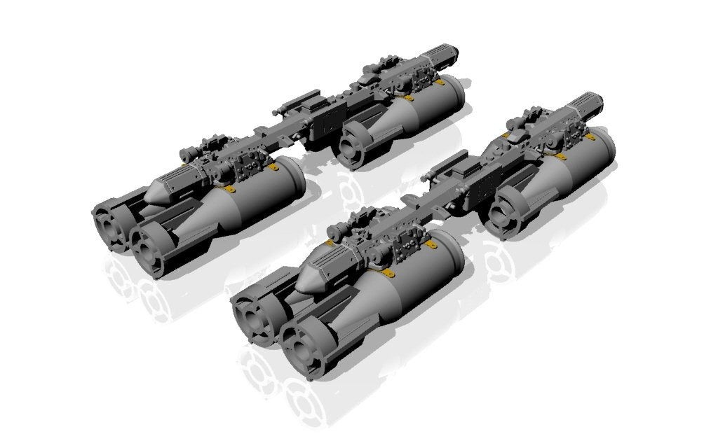 Armory Models ACA4810c MZBD-4UT w/ 4x OFAB-100-120 Soviet high-explosive bombs, resin ordnance set w/ PE parts 1/48 – imagen 5