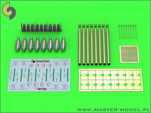 Master AM-24-011 British 3in Rocket RP-3 with 60LB SAP heads (8pcs) 1/24