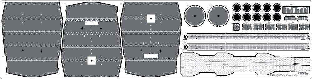 Pontos 22002F1 USS BB-63 Missouri 1945 Detail Up Set (Without wooden deck) 1/200 – zdjęcie 23