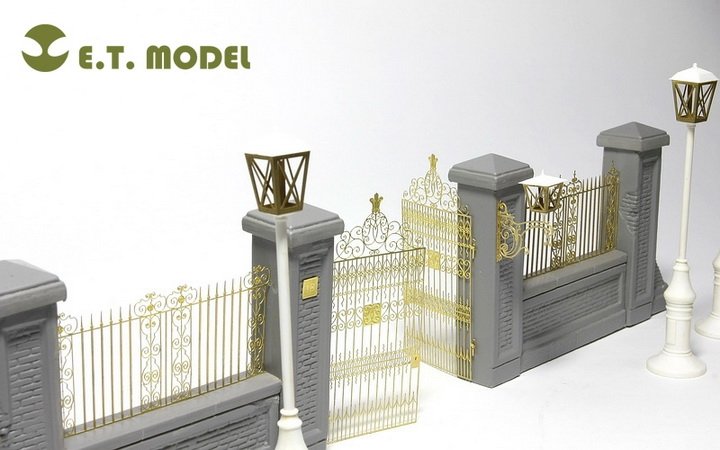 E.T. Model J35-001 Park Gate &amp;amp; Fence FOR MINIART KIT – immagine 3