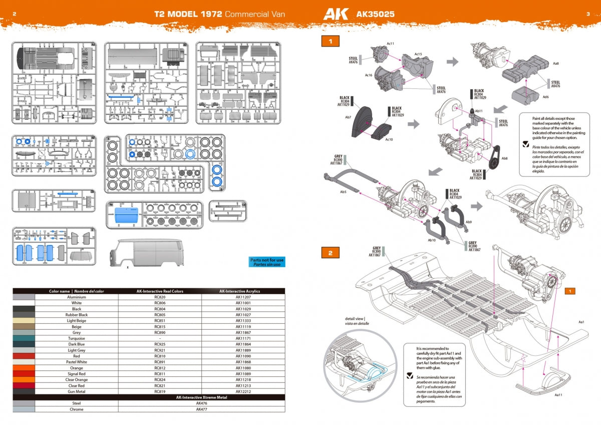 AK Interactive AK35025 T2 MODEL 1972 COMMERCIAL VAN 1/35 – Bild 9