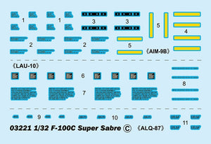 Trumpeter 03221 F-100C Super Sabre 1/32 – imagen 5