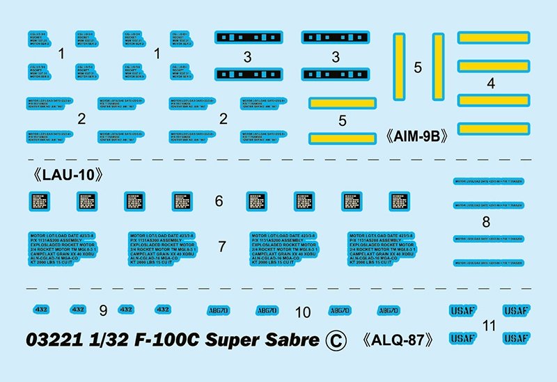 Trumpeter 03221 F-100C Super Sabre 1/32 – imagen 5