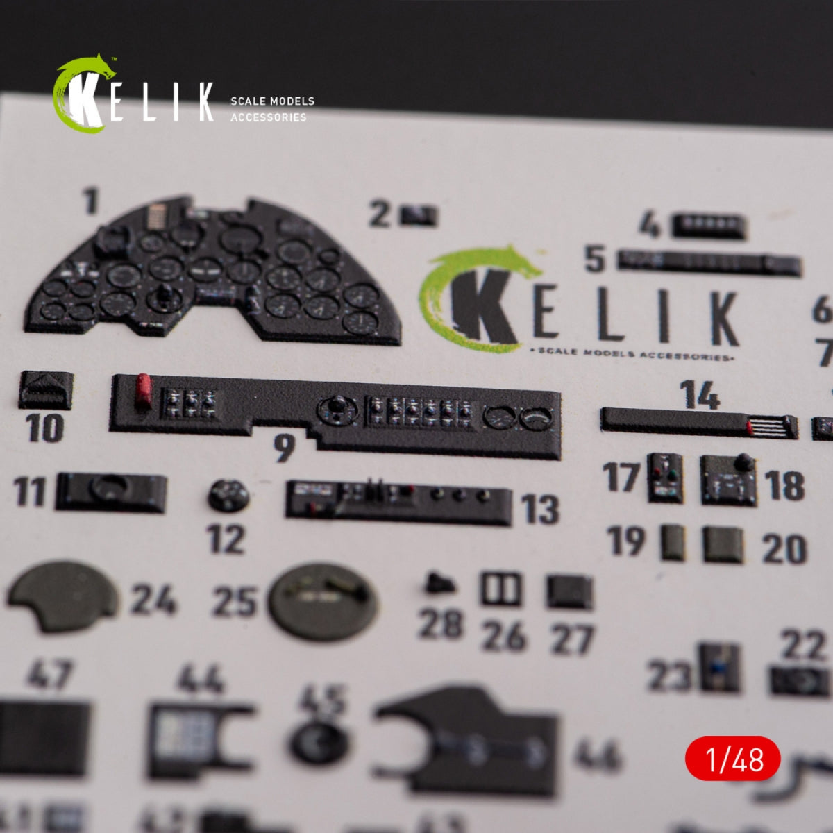 KELIK K48108 P-38F &amp;quot;Lightning&amp;quot; - interior 3D decals for Academy kit 1/48 – Bild 6