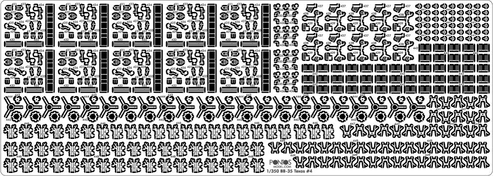 Pontos 35024FB USS BB-35 Texas 1945 Detail up set (20B Deck Blue Decl) 1/350 – Bild 11