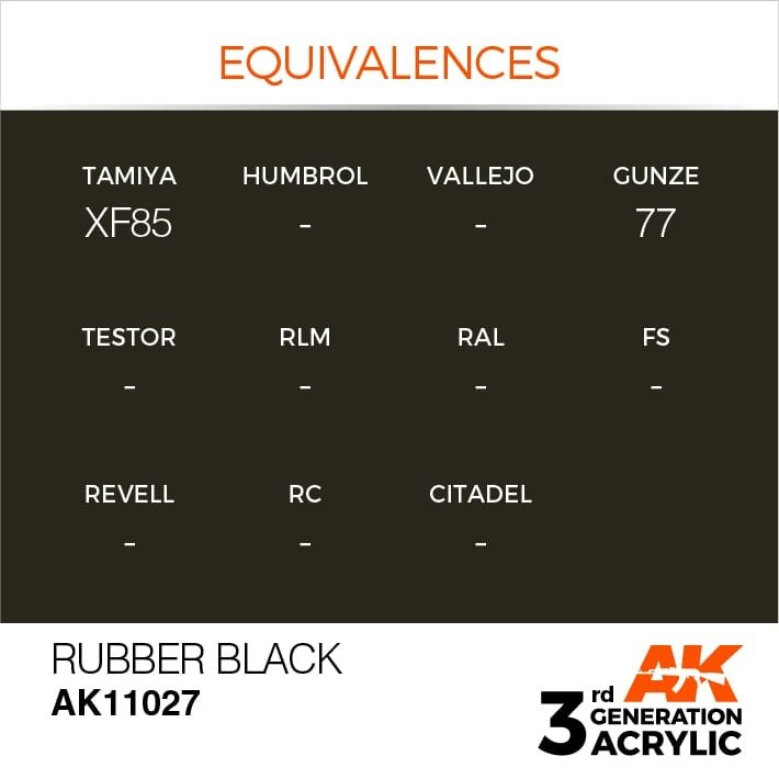 AK Interactive AK11027 Rubber Black 17ml – image 3