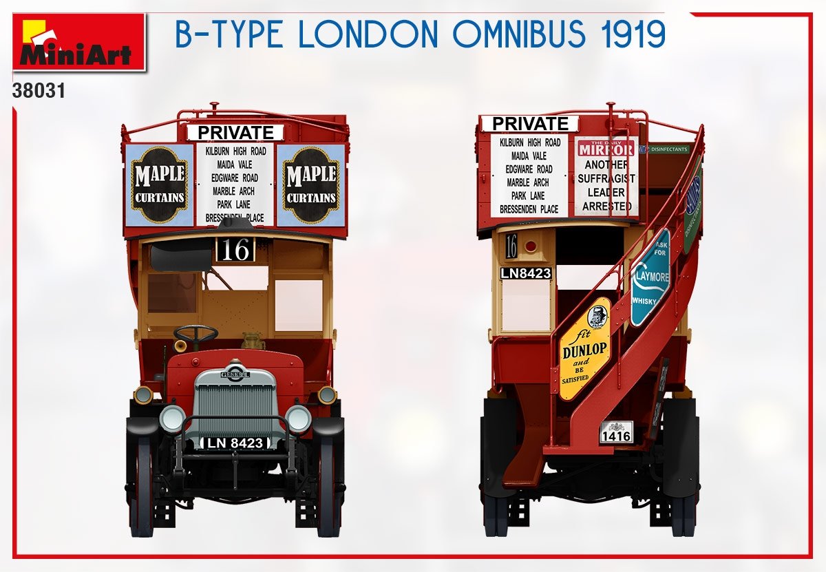 MiniArt 38031 B-TYPE LONDON OMNIBUS 1919 1/35 – Bild 12