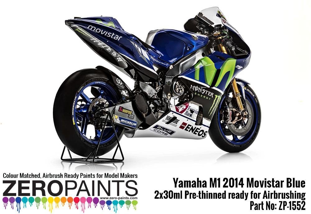 Zero Paints ZP-1552 Yamaha M1 2014 Movistar Blue Paint Set 2x30ml – immagine 4