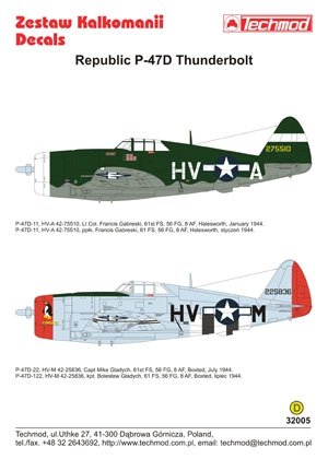 Techmod 32005 - Republic P-47D Thunderbolt 1/32 – immagine 2