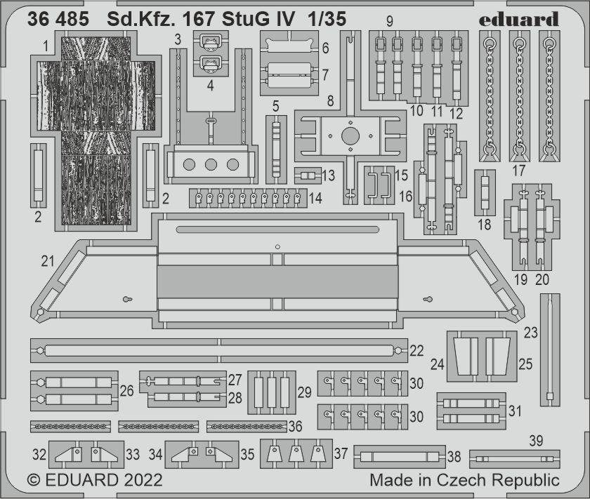 Edouard 36485 Sd. Kfz. 167 StuG IV MODÈLE RYEFIELD 1/35