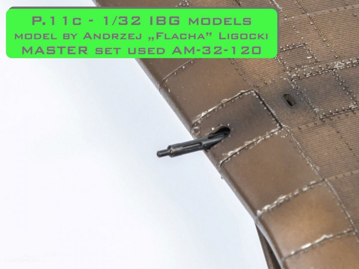 Master AM-32-120 PZL P.11c - kit de détails - canons, organes de visée et tuyère Venturi pour fusil wz. 33 (pour modèle IBG) 1/32 – image 6
